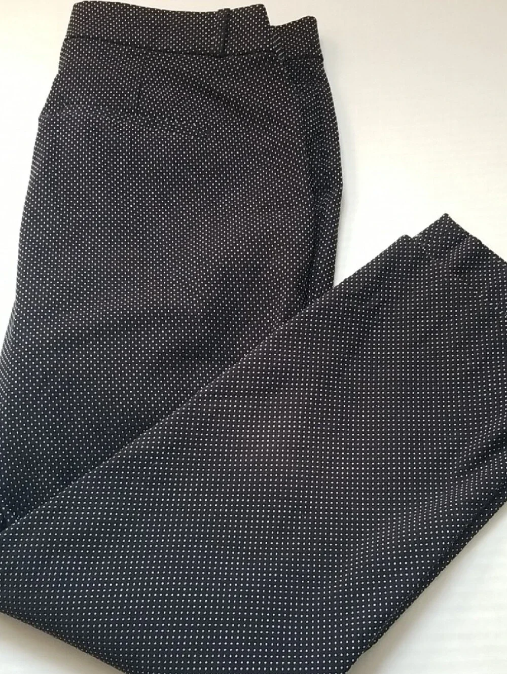 Banana Republic Men’s Black Pants with White Microdot Pattern
